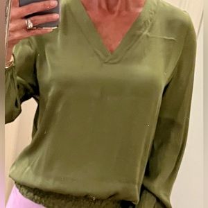 Sofia satin green top